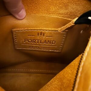 Genuine leather hobo bag 
Pretty mustard color